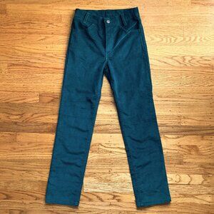 VTG '83 LEVI 719 Green Corduroy Straight Leg Jeans White Tab | Student Fit 28x31